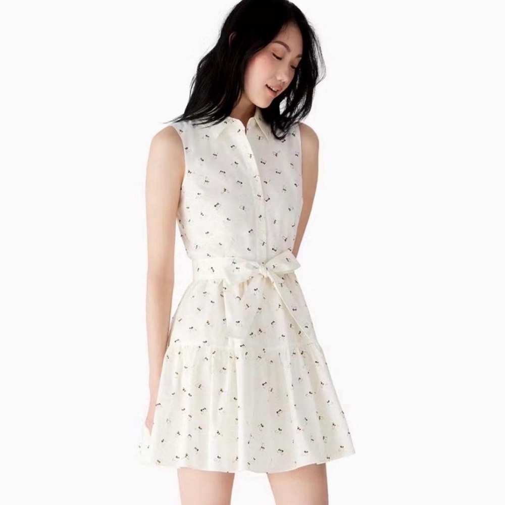 Kate Spade Women’s Bumble Bee Dress Cream Size S